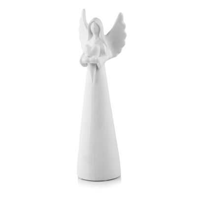 Figurka ceramiczna anioł 50 cm biała
