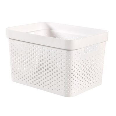 Pojemnik ażurowy Infinity Recycled Biały 17L