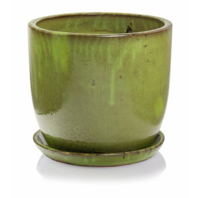 Donica z podstawką 42 cm zielony