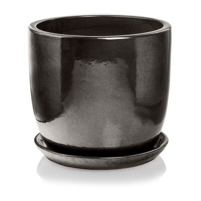 Donica z podstawką 42 cm grafitowy