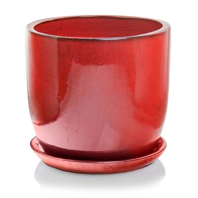 Donica z podstawką 19 cm czerwony