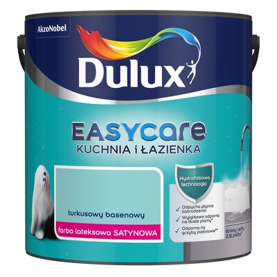 Farba Dulux EasyCare Kuchnia i Łazienka Turkusowy Basenowy 2,5 l