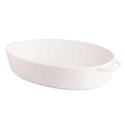 Naczynie owalne Regular 38,5 x 23 x 7 cm 2,3 l Porcelana Kremowa