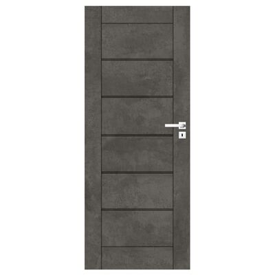 Drzwi pełne CHICAGO beton ciemny 80 lewe