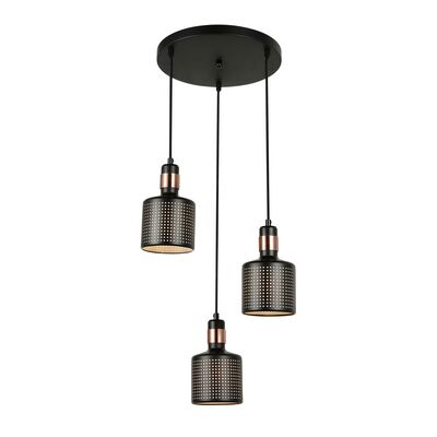 Lampa wisząca Restenza 3 x E27 40 W czarna