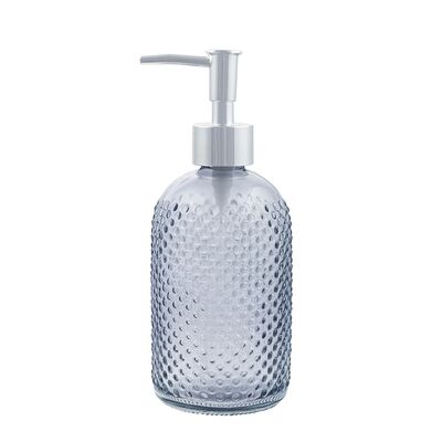 Dozownik do mydła szklany 410 ml popielaty