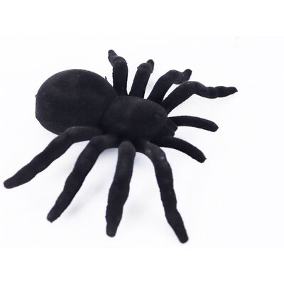 Dekoracja Halloween pająk 7,5 cm czarny