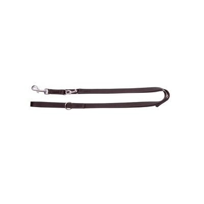 Smycz przedłużana z taśmy PP czarna 1 x 120-220 cm