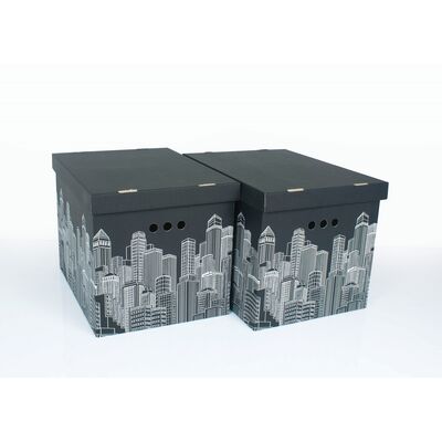 Pudło CITY XL Czarny 2 sztuki