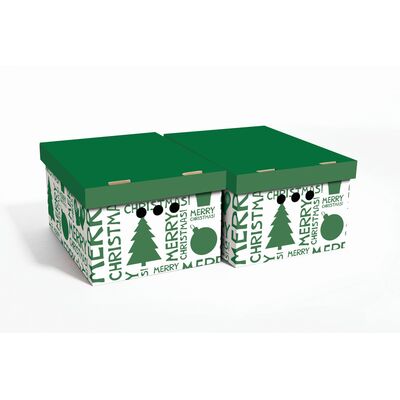 Pudło MERRY CHRISTMAS zielone A4 2 sztuki