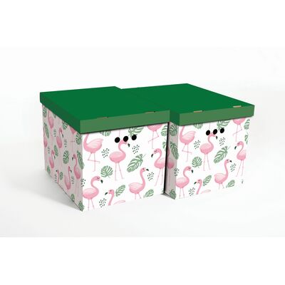Pudło FLAMINGIi zielone XL 2 sztuki
