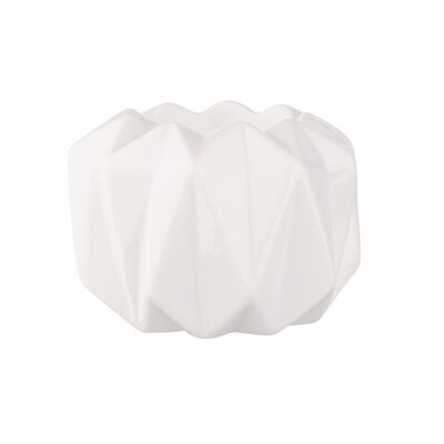 Świecznik porcelanowy biały 9 x 9 x 6 cm