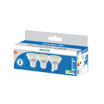 Żarówka LED GU10 4,8 W 4000 K trójpak