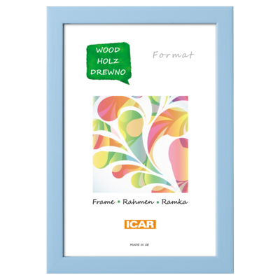 Ramka drewniana PINIA 11 PAK 15 x 21 cm błękitny
