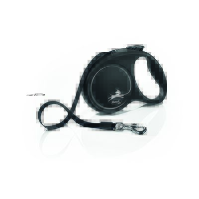 Flexi Smycz automatyczna Black Design M taśma 5 m czarny (464455AGT)