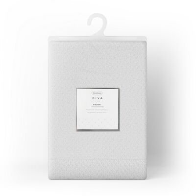 Bieżnik dekoracyjny Jowita 40 x 200 cm biało-srebrny