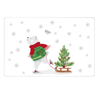 Mata stołowa Christmas Bear 28 x 43 cm mix