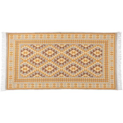 Dywan Kilim 70 x 140 cm ramka miodowy