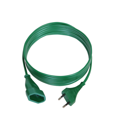 Przedłużacz choinkowy 1-gniazdowy 2 x 0,75 mm 1,5 m zielony PS-11