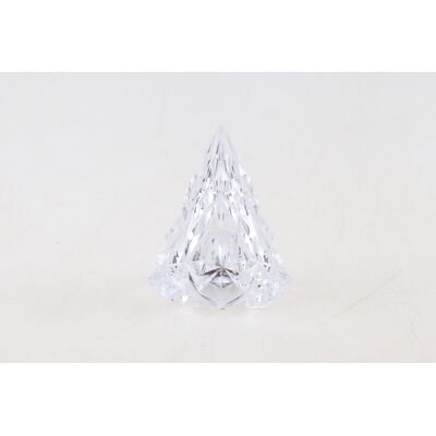 Figurka LED choinka 6,5 x 8 cm srebrna