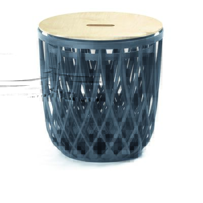 Zestaw koszy UNIQUBO SET3 antracytowy 3 sztuki
