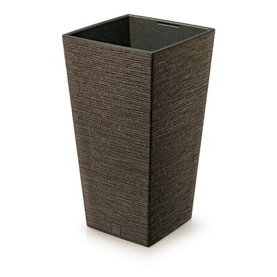 Doniczka FURU SQUARE ECO WOOD 34,5 x 34,5 x 66 cm kawa ECO