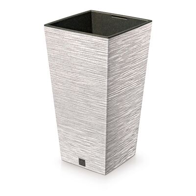 Doniczka FURU SQUARE ECO WOOD 34,5 x 34,5 x 66 cm biały ECO