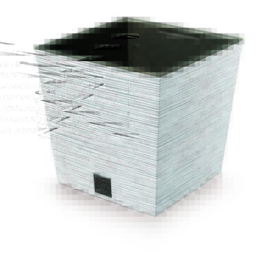 Doniczka FURU SQUARE LOW ECO WOOD 24 x 24 x 23,5 cm biały ECO