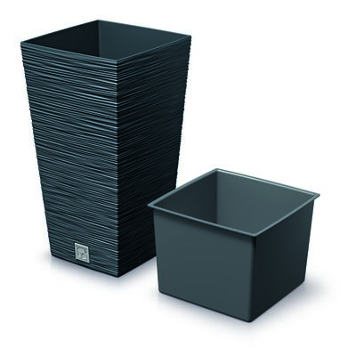 Doniczka FURU SQUARE antracytowy 34,5 x 34,5 x 66 cm