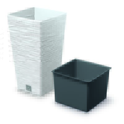 Doniczka FURU SQUARE biały 34,5 x 34,5 x 66 cm