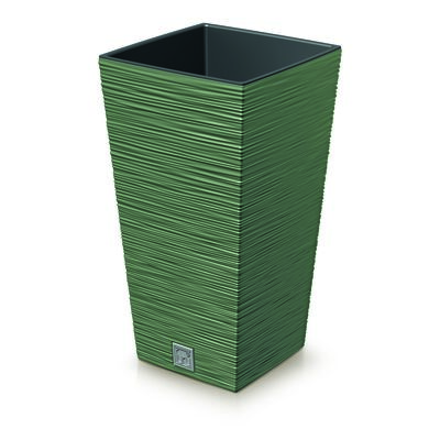 Doniczka FURU SQUARE ziemisty zielony 34,5 x 34,5 x 66 cm