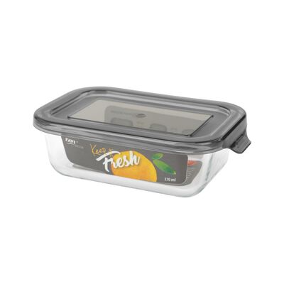 Pojemnik żaroodporny prostokątny Keep it Fresh 370 ml szary