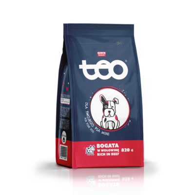 Karma sucha dla psów dorosłych mini wołowina 820 g TEO