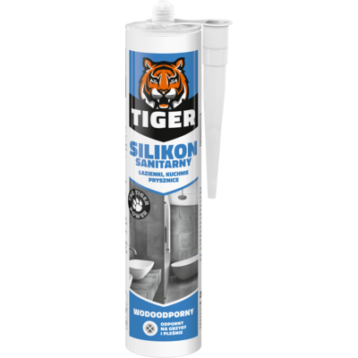Silikon sanitarny biały 260 ml TIGER