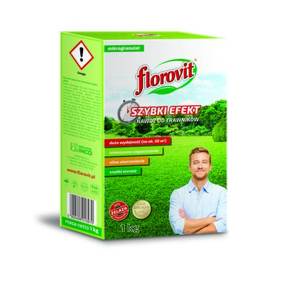 Nawóz do trawników szybki efekt karton 1 kg Florovit