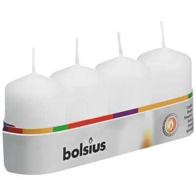 Zestaw świec pieńkowych adwentowych 4 szt. 6 x 4 cm biały Bolsius