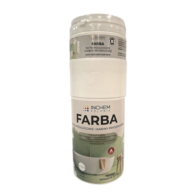Farba płytki podłogowe i kabiny prysznicowe zestaw 800 ml Biały