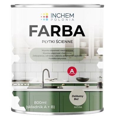 Farba płytki ścienne zestaw 800 ml Delikatny Beż