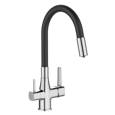 Bateria zlewozmywakowa z filtrem MAGIC chrom/czarna