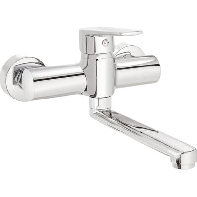 Bateria umywalkowa TUBO ścienna chrom