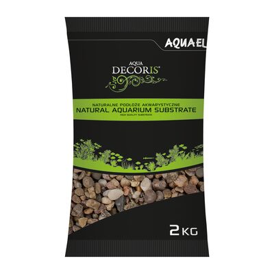 Żwirek akwariowy naturalny wielobarwny 5 - 10 mm, 2 kg Aquael