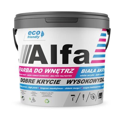 Farba akrylowa Alfa biała 1 l