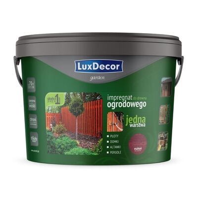 Impregnat do drewna ogrodowego garden mahoń 9 l Luxdecor