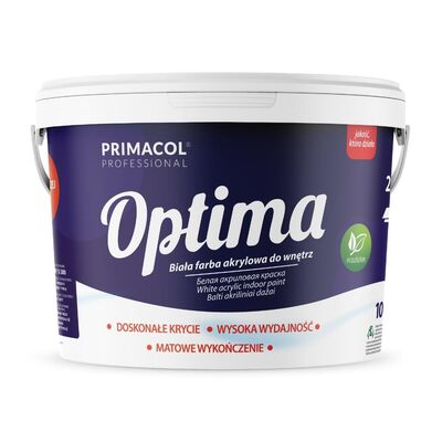 Farba akrylowa Optima biała 2,7 l