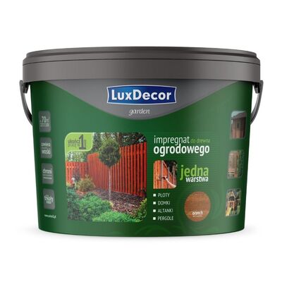 Impregnat do drewna ogrodowego garden orzech 9 l Luxdecor
