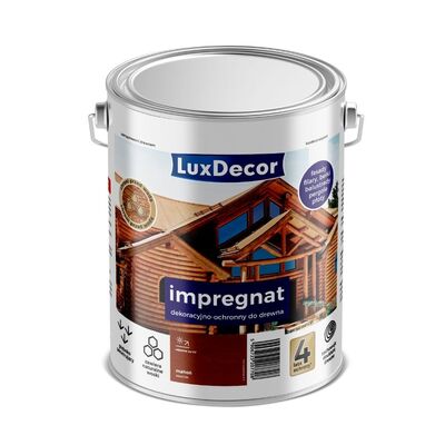 Impregnat dekoracyjno-ochronny mahoń 4,5 l Luxdecor