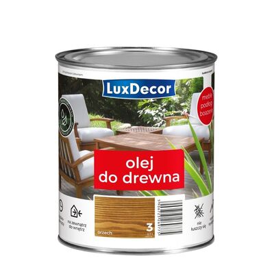 Olej wodny do drewna Orzech 0,7 l Luxdecor