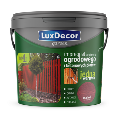 Impregnat do drewna ogrodowego garden mahoń 4,5 l Luxdecor