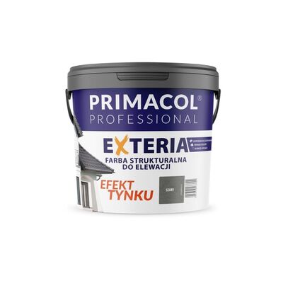Elewacyjna farba strukturalna Exteria szary 4,5 l