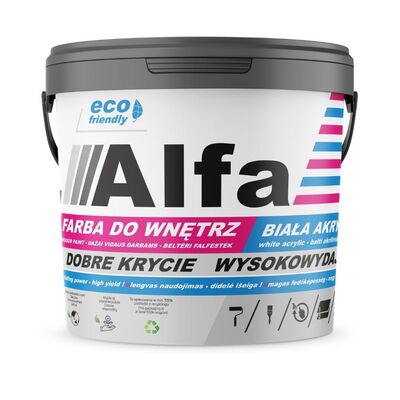 Farba akrylowa Alfa biała 3 l
